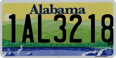 AL license plate 1AL3218