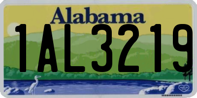 AL license plate 1AL3219
