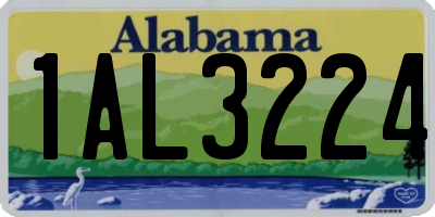 AL license plate 1AL3224
