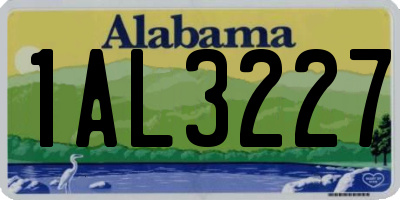 AL license plate 1AL3227
