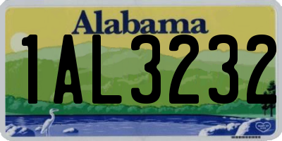 AL license plate 1AL3232
