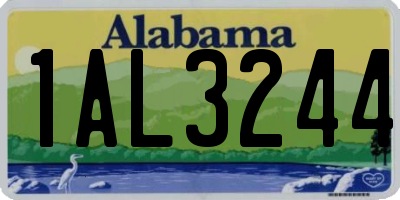 AL license plate 1AL3244