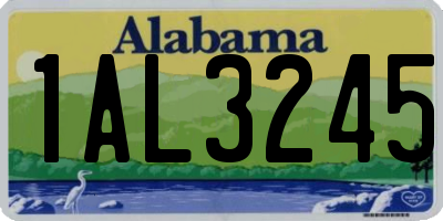 AL license plate 1AL3245