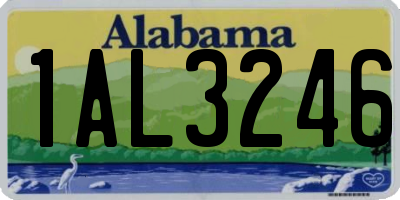 AL license plate 1AL3246