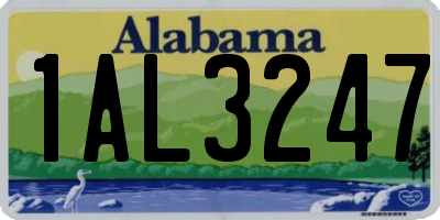 AL license plate 1AL3247