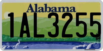 AL license plate 1AL3255