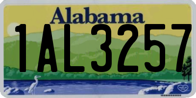 AL license plate 1AL3257