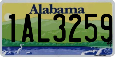 AL license plate 1AL3259