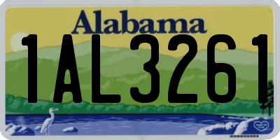 AL license plate 1AL3261