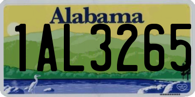 AL license plate 1AL3265