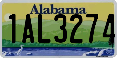 AL license plate 1AL3274