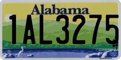 AL license plate 1AL3275