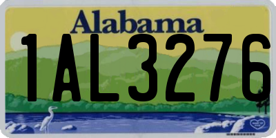 AL license plate 1AL3276