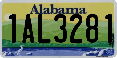 AL license plate 1AL3281