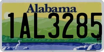 AL license plate 1AL3285