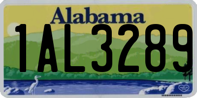 AL license plate 1AL3289