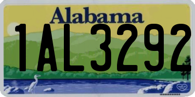 AL license plate 1AL3292
