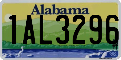 AL license plate 1AL3296