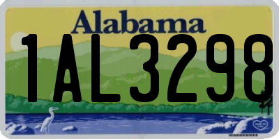 AL license plate 1AL3298