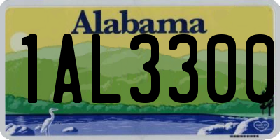 AL license plate 1AL3300