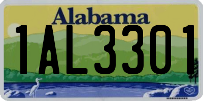 AL license plate 1AL3301