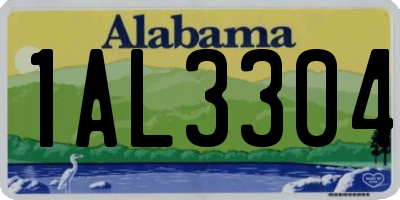 AL license plate 1AL3304