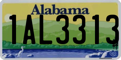 AL license plate 1AL3313