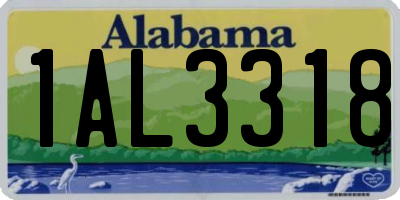 AL license plate 1AL3318