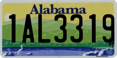 AL license plate 1AL3319