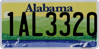 AL license plate 1AL3320
