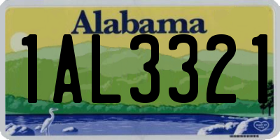 AL license plate 1AL3321