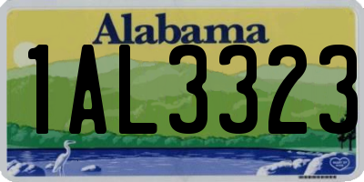 AL license plate 1AL3323
