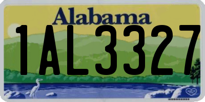 AL license plate 1AL3327