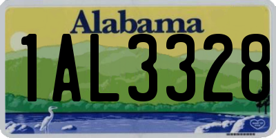 AL license plate 1AL3328