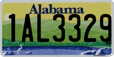 AL license plate 1AL3329