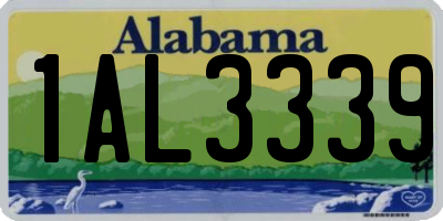 AL license plate 1AL3339