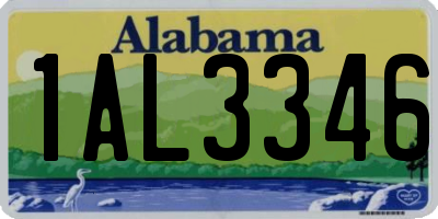 AL license plate 1AL3346