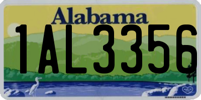 AL license plate 1AL3356