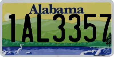 AL license plate 1AL3357