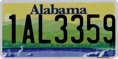 AL license plate 1AL3359