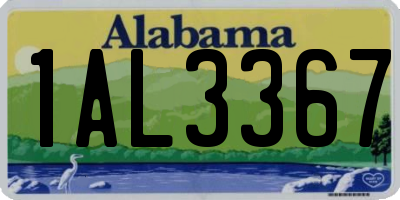 AL license plate 1AL3367
