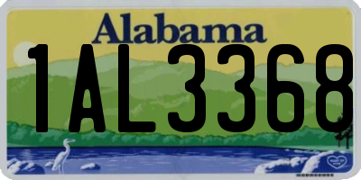 AL license plate 1AL3368