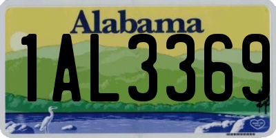 AL license plate 1AL3369
