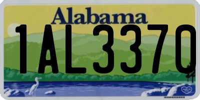 AL license plate 1AL3370