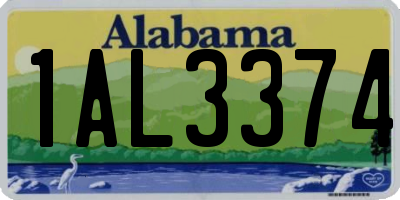 AL license plate 1AL3374
