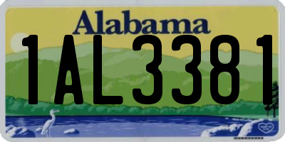 AL license plate 1AL3381