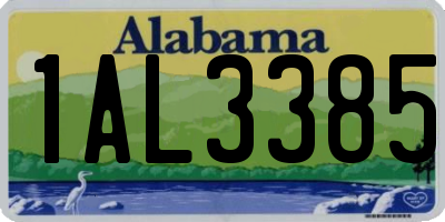AL license plate 1AL3385
