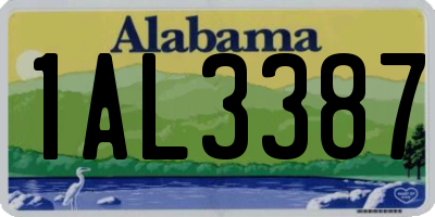 AL license plate 1AL3387