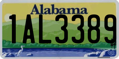 AL license plate 1AL3389