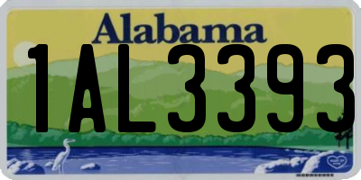 AL license plate 1AL3393